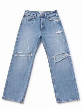 AGOLDE 90s Jean Distressed Straight Leg Denim – Size 28 – Organic Cotton